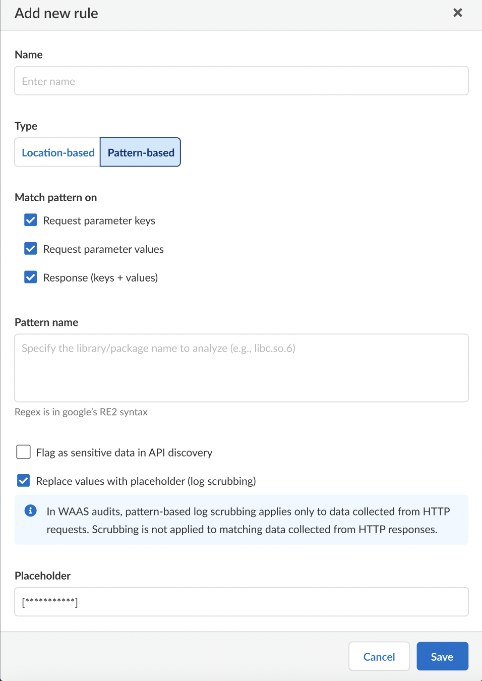 cwp 42645 waas sensitive data new rule