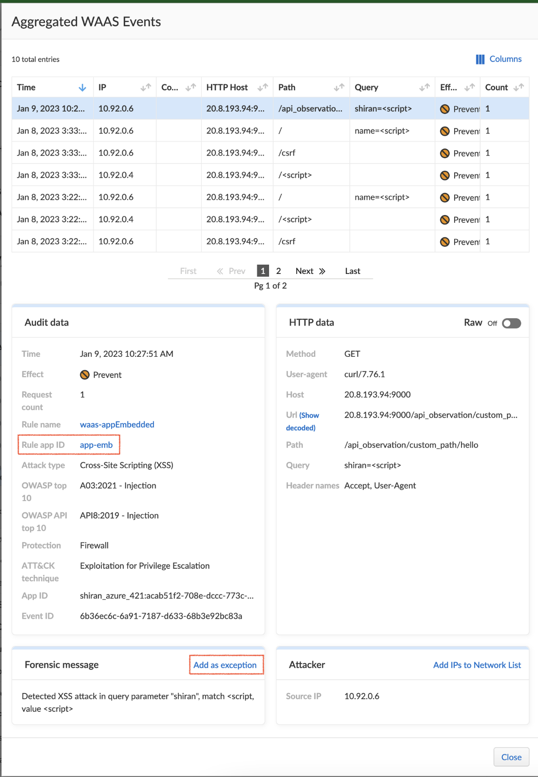 cwp 44743 app embedded add exception
