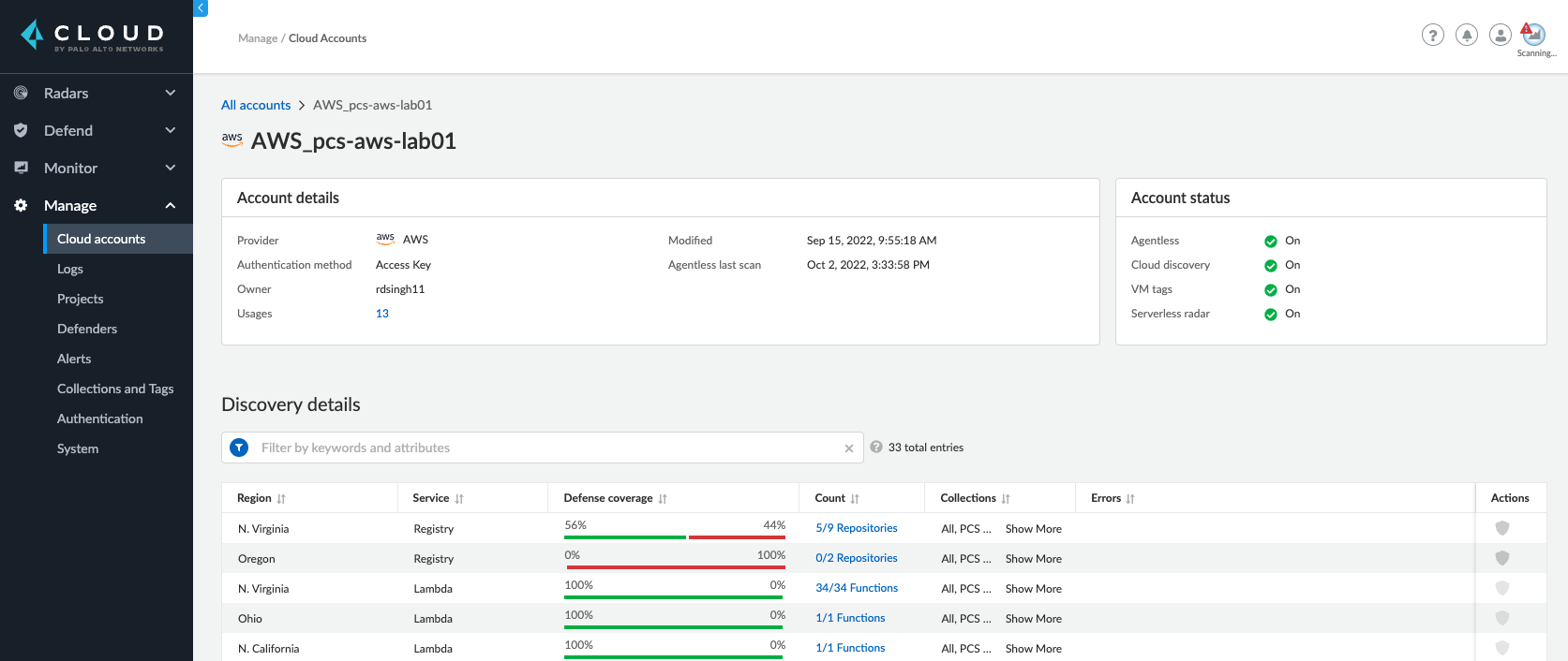 cloud discovery details selfhosted