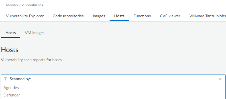 vulnerability results scanned by