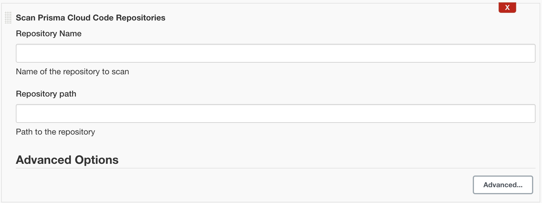 code repo scanning config scan