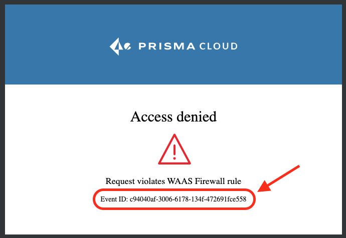 waas eventid response