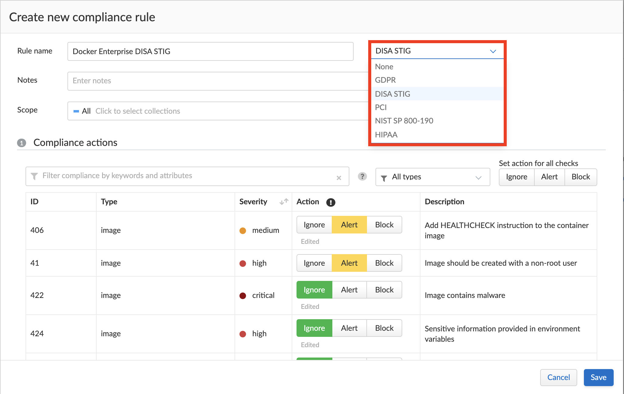 docker enterprise disa stig container template