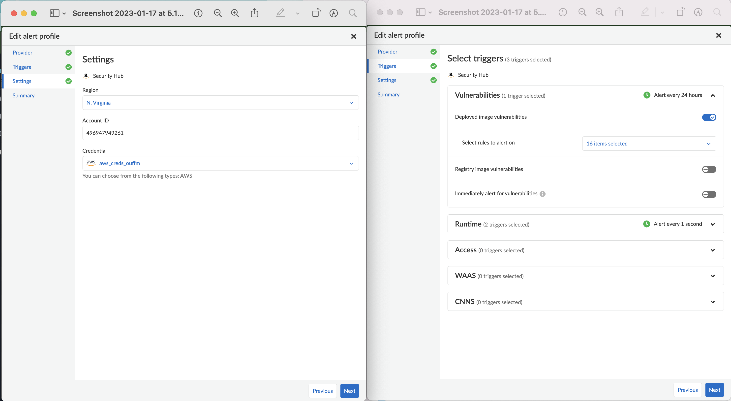 aws security hub config