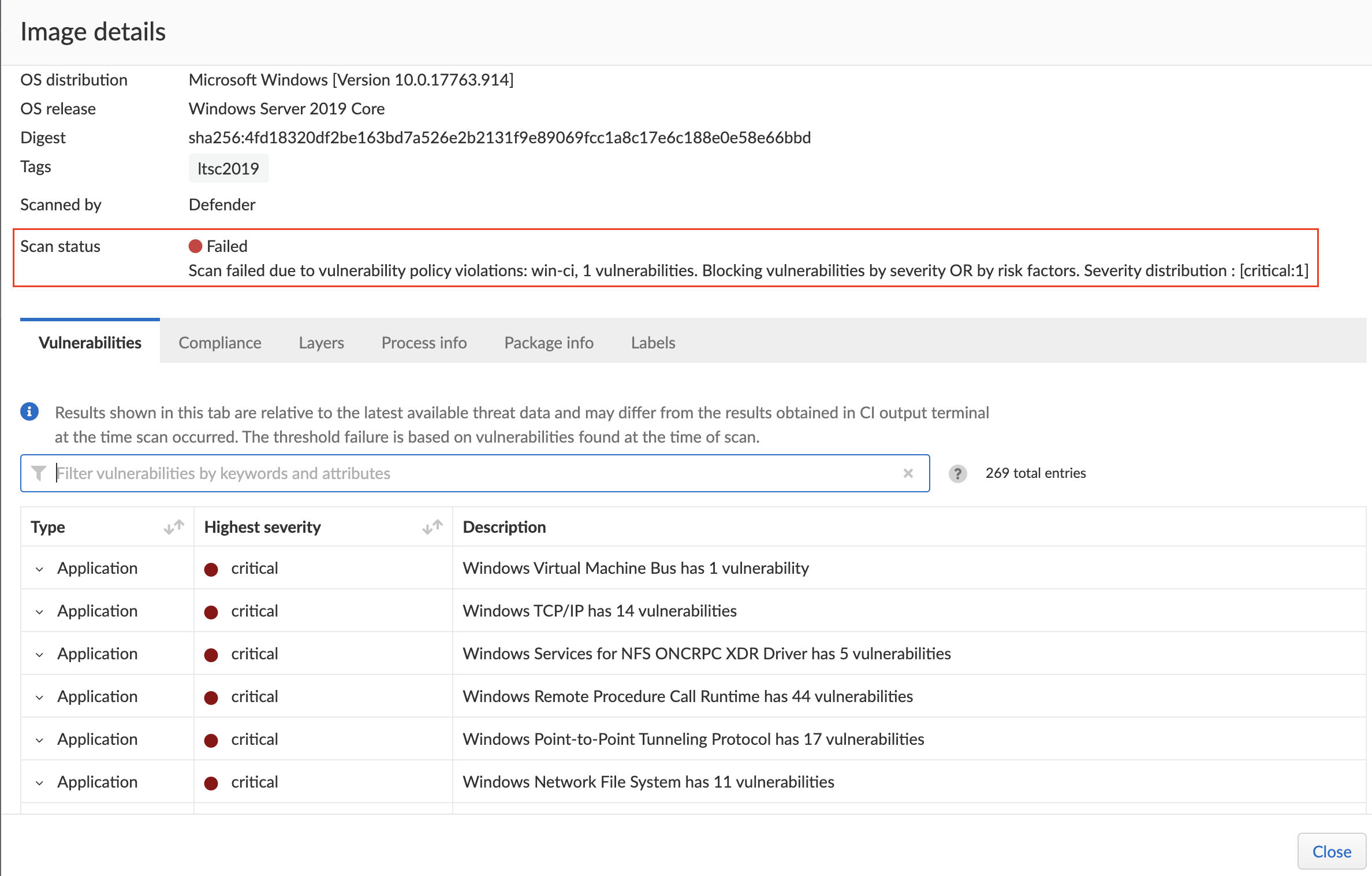 vulnerability blocked severitiy risk factor