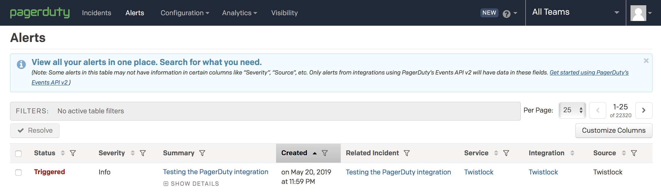 pagerduty review test alert