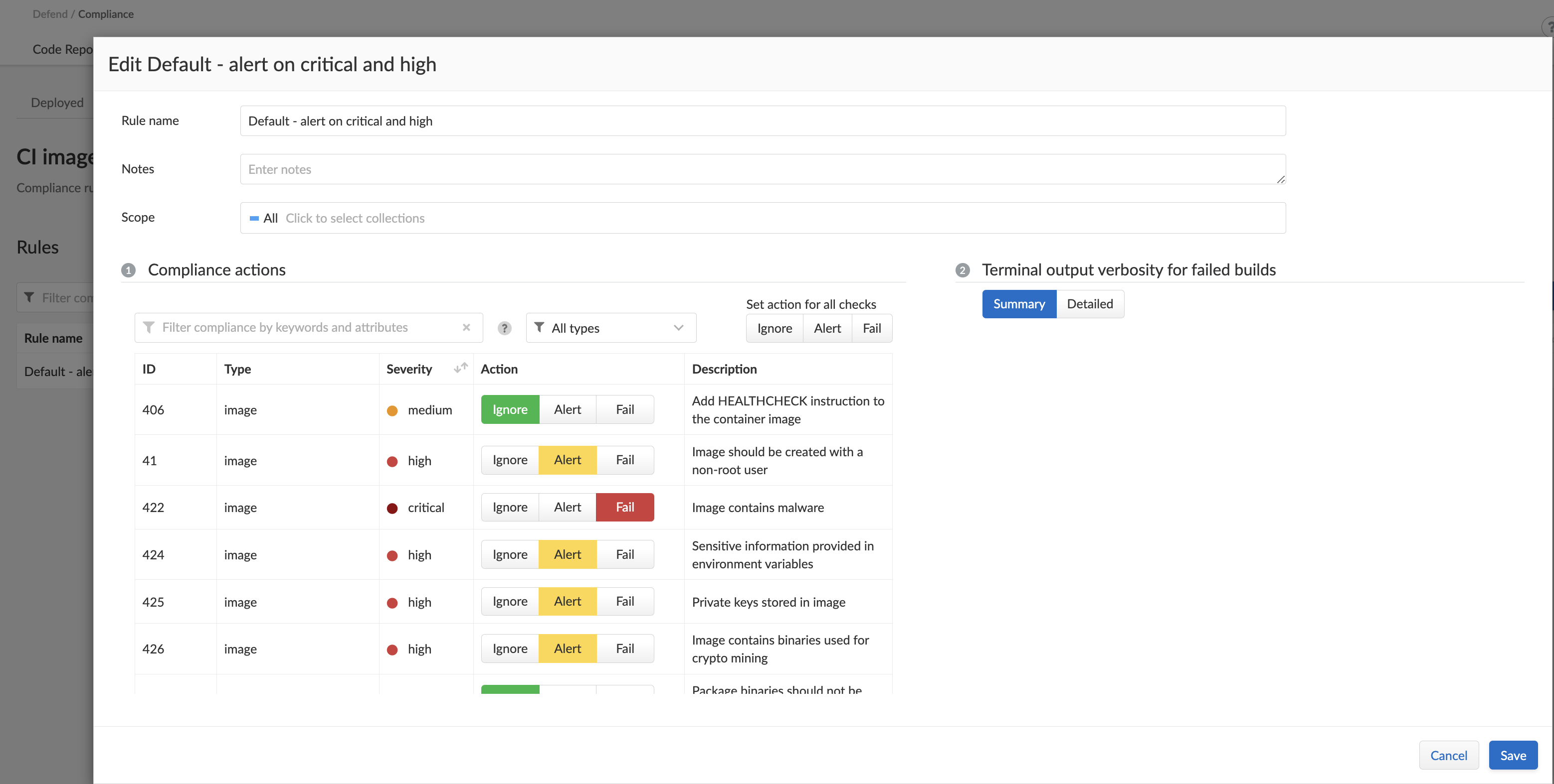 compliance ci policy